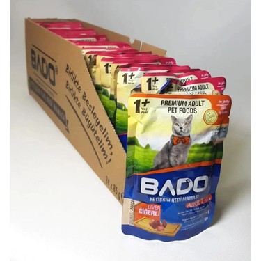 Bado Yetişkin Kedi Ciğerli 85 gr 24 adet